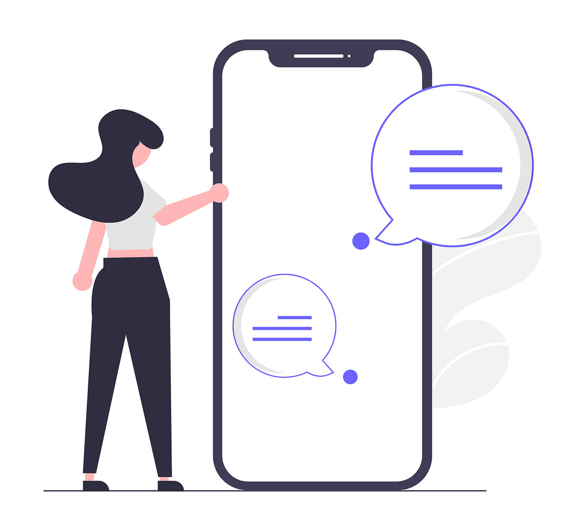 Illustration d’une personne accompagnée dans l’utilisation d’un téléphone